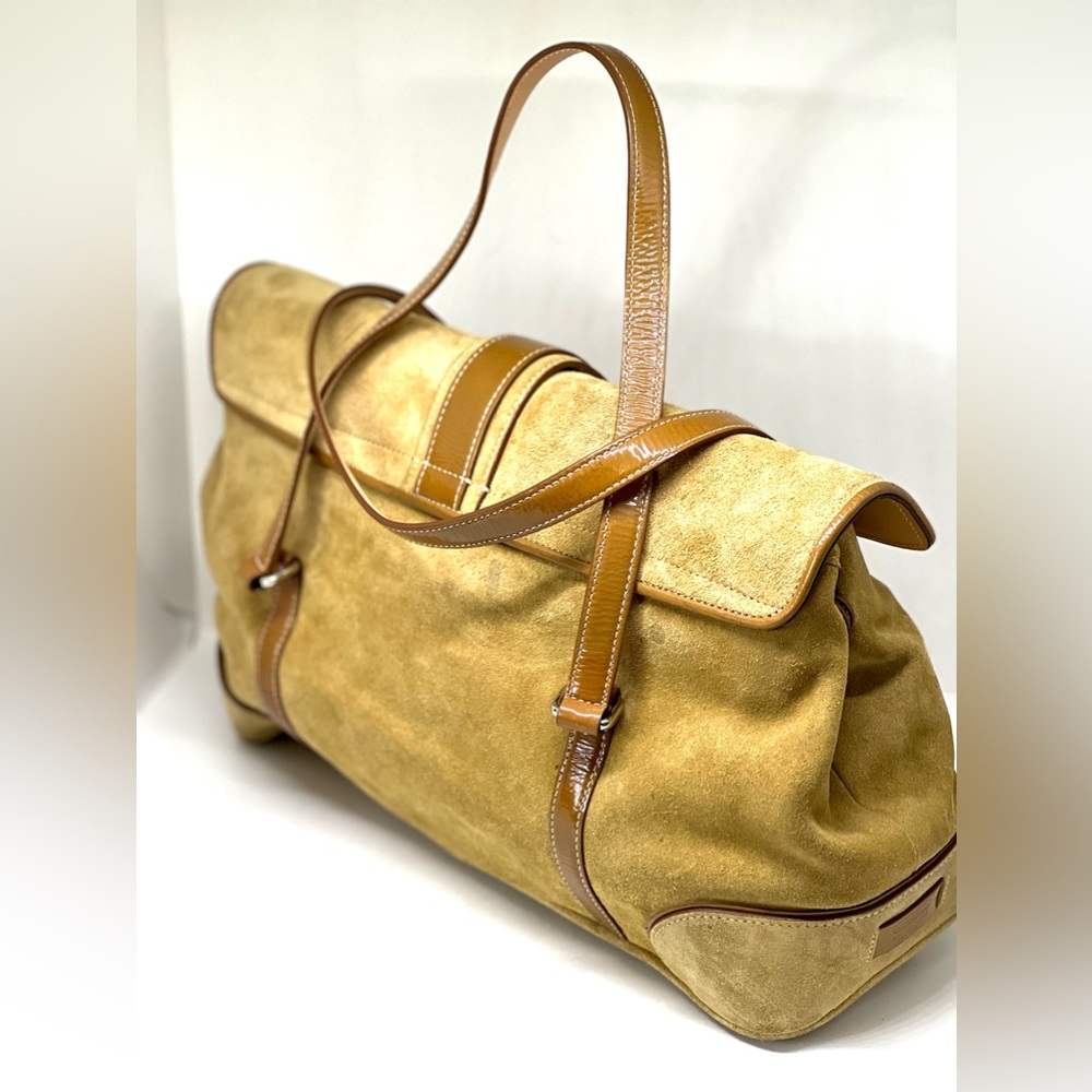 COACH💥RARE-VINTAGE~SOLD OUT💥Hampton Suede Satchel - Picture 9 of 14
